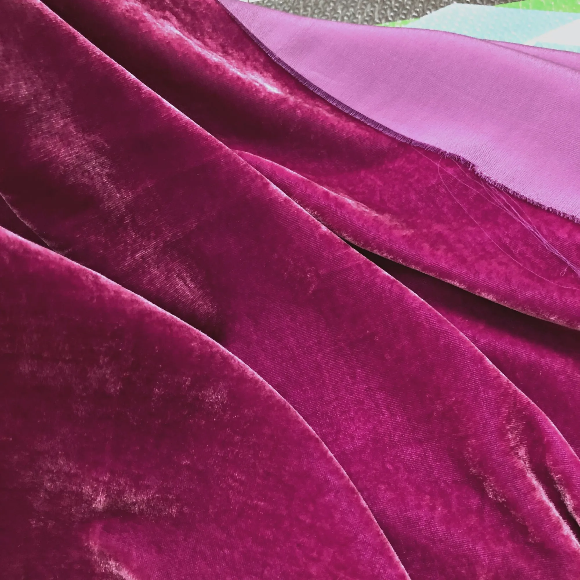 100% Pure Mulberry Silk Velvet Fabric - Luxury Silk Velvet - Silk for sewing - Pink Silk Velvet