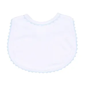 Baby Joy Fall Embroidered Bib - Blue