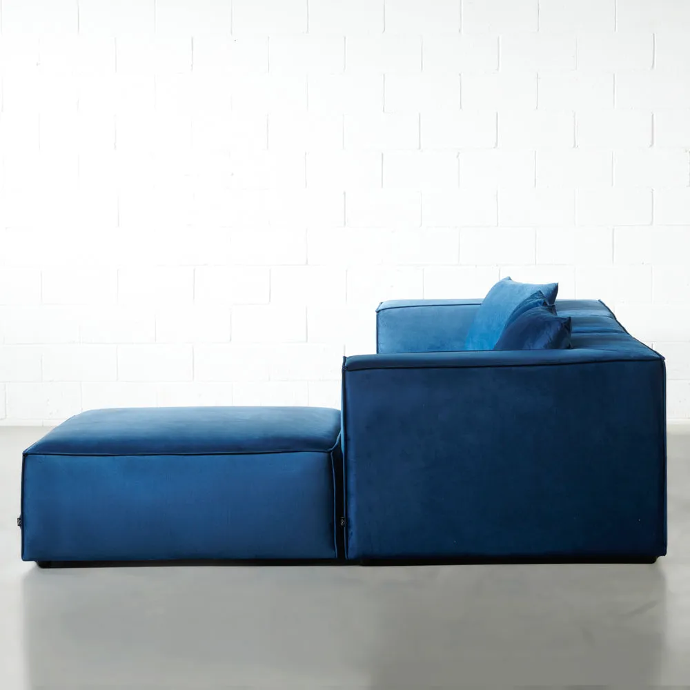 MASON - Velvet Blue Modular Sectional (4 piece)