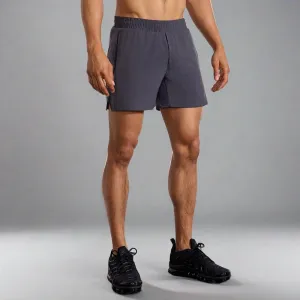 Mens Stride Sweat Swim 5 inch Short with Liner - Asphalt/Persimmon