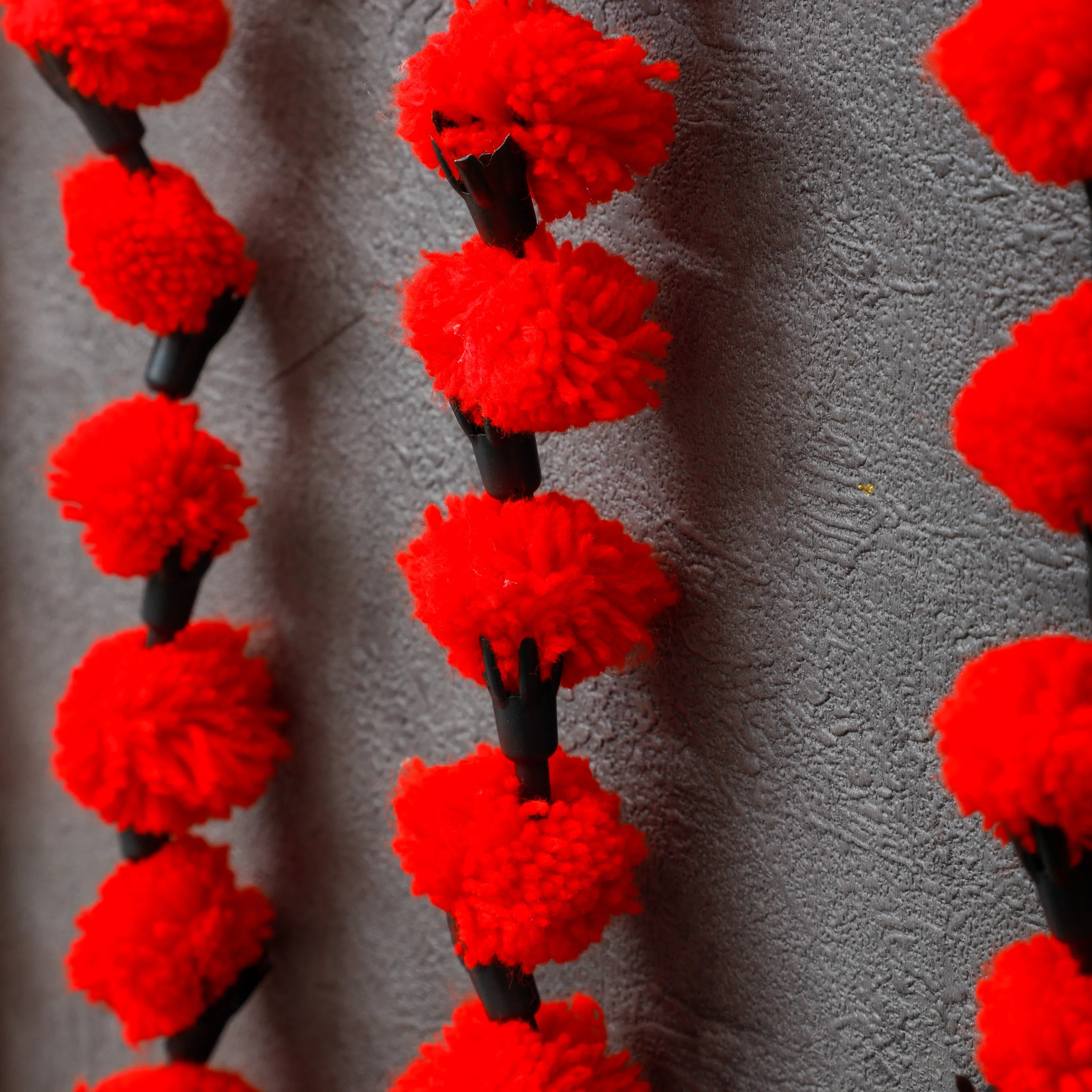 Red Woolen Marigold Garland