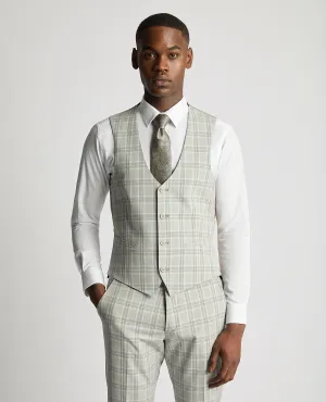 Slim Fit Checked Waistcoat