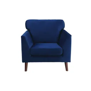 Tolley Collection Blue Velvet Fabric Chair